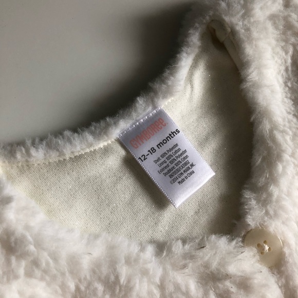 12-18M Girls: White Sweater Vest - Picture 2 of 4